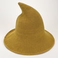 thumbnail image 4 of TYGHBN Women Thickening Type Daily and Festival Witch Collapsible Hat Knitted Steepletop Hat Apparel Hat Women Toddler Fedora Hats for Boys Cowboy Hat Sparkly Hillbilly Hat Cow Head Plain Cowboy Hat, 4 of 6
