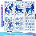 thumbnail image 3 of 6 Sheets Christmas Window Clings Xmas Deer and Snowflake Christmas Snowflake Window Decorations Blue Xmas Removable Window Decals for Xmas Christmas Party Decorations, 3 of 7