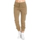 thumbnail image 1 of Gibobby Pantalones cargo para mujer Pantalones casuales de con múltiples bolsillos para damas Pantalones de cuerda con corsé de cintura elástica(Caqui,CH), 1 of 4