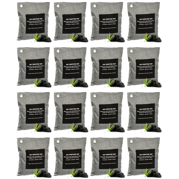 16pk Bamboo Charcoal Air Purifying Bag Absorber Odor Eliminator Home Freshener