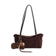 thumbnail image 1 of Bolso Tipo Cartera Con Solapa para Axila Ante Mujer Bolsillo Interior Mano Sólido, 1 of 9
