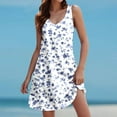 thumbnail image 2 of MKLEKYY Trajes De Baño Completo Mujer Womens Summer Dresses 2024 Loose V Neck Sleeveless Swimsuit Coverup With Pockets Floral/Plain/Eyelet, 2 of 4
