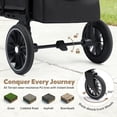 thumbnail image 5 of LINLUX 2 Kids Wagon Stroller, Foldable Outdoor 2-Seat Stroller Wagon, Removable Canopy, 55 Pound, Black, 5 of 7