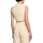 Sandro womens Cangie Linen-Blend Top, 4