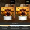 thumbnail image 3 of Fotbe Vintage Sunflower Cow A Pattern Acrylic Night Light Gift with 3 Color ModesTouch-Sensitive LED Lamp Perfect Gift for Mother's Day, Birthday, or Christmas, 3 of 9