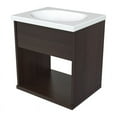 thumbnail image 1 of Inval Vanité de Salle de Bain Espresso Moderne avec Lavabo, 1 of 8
