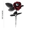 thumbnail image 3 of CHENjy Orange Latex Artificial Rose Halloween Decor, Lifelike Latex Rose Wedding Centerpiece, Dark Series Artificial Stem for Vase Cafe Table Decoration, 3 of 6