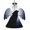 Angel Shape, variant on Wolf Under Night Sky Wooden Christmas Ornament Angel Shape,Xmas Tree Hanging Decoration 6 PCS