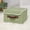 Mint Green, variant on Storage Bin with Lid Storage Boxes with PU Leather Handles PP Plastic Board Decorative Foldable Lidded Cotton Linen Fabric Home Cubes Baskets Closet Organizer Container