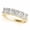 Yellow Gold, variant on 2 Carat Gold Princess Cut 5 Stone Ring Diamond Wedding Band Luxury Collection (H-I Color VS2-SI1 Clarity) Platinum Size: 5