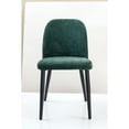 thumbnail image 3 of Dtwnek 4 Pcs Armless Dining Chair with Metal Legs, Fabric Upholstered Side Chair for Kitchen, Restaurant, Living Room, Meeting Room, Dark Green, 3 of 8