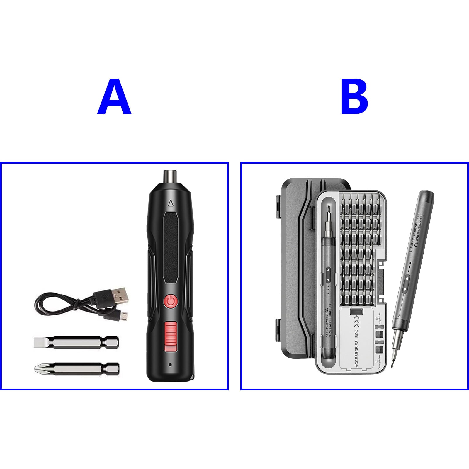 46 in 1 Rechargeable Cordless Electric Screwdriver Set Precise Power Tool Drill for Computer Repair