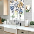 thumbnail image 6 of Vintage Flower Tie Up Curtain 45 Inches Long, Abstract Floral Balloon Style Kitchen Window Curtain Over Sink, Small Window Rod Pocket Curtain 52"x45", 6 of 9