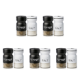 thumbnail image 1 of 10X Farmhouse Salt and Pepper Shakers Set with Adjustable Lids, Decor, Cute Shaker Set, 1 of 7