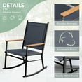 thumbnail image 2 of Walsunny Outdoor Patio Chairs Set of 4 Rockers Metal Rocking Chairs Furniture for Porch Backyard Lawn Garden,Gray, 2 of 8