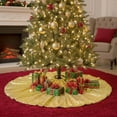 thumbnail image 5 of 36 Inches Gold Tree Skirt,Christmas Tree Skirts Glitter Sequins Velvet Tree Skirt for 4ft Xmas Trees Decorations,Christmas Decorations Sequin Tree Skirt Cover for New Year Party Indoor Holiday Tree, 5 of 9