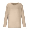 thumbnail image 2 of Gerichy Womens Long Sleeve Blouse Women's Fall Fashion Long Sleeve Stretch Slim Fitted T-Shirt Blouse Solid Basic Tops Hoodies for Women Long Sleeve Shirts for Women, 2 of 4