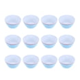 thumbnail image 1 of 12 Uds. Ensaladeras de 6 pulgadas, cuencos para servir comida, vajilla de porcelana de imitación, punto azul claro, 1 of 8