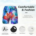 thumbnail image 5 of Balery Bright Flowers Mens Swim Trunks Swim Shorts for Men Quick Dry Inseam Beach Shorts with Compression Liner Pocket-Small, 5 of 9