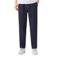 thumbnail image 2 of ZHUGeLI Straight Pants for Men Elastic Waist Solid Drawstring Casual Going out Sweatpants Comfy Slacks Fall Fashion Trousers, 2 of 9