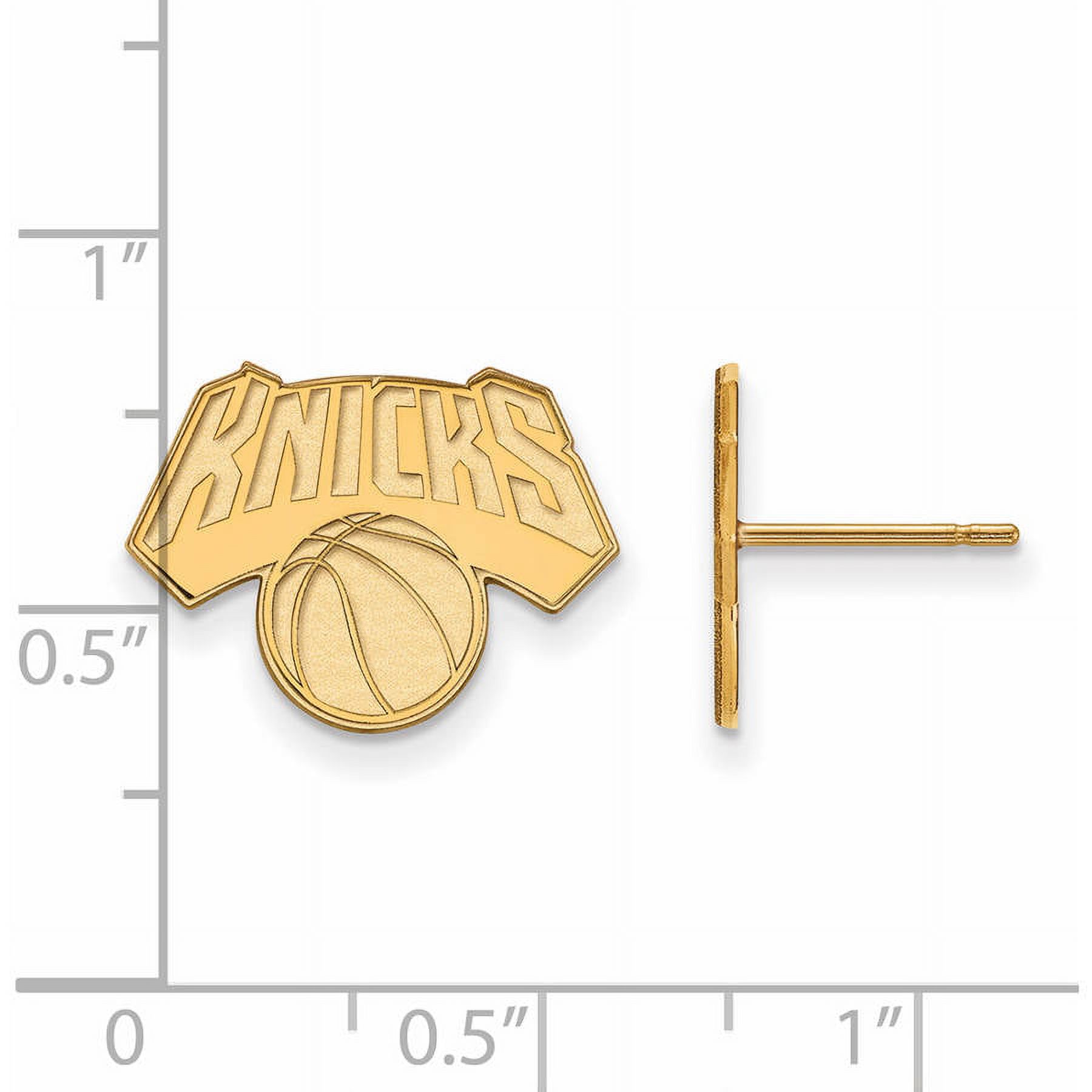 NBA New York Knicks 10kt Yellow Gold Stud Earrings - image 2 of 5