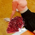 thumbnail image 2 of Pompons de Cheerleading Réutilisables avec Poignée Lisse en Matériau PE Léger pour Jouer Rouge, 2 of 8