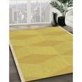 thumbnail image 3 of Ahgly Company Machine Washable Indoor Rectangle Transitional Bright Gold Yellow Area Rugs, 7' x 10', 3 of 7