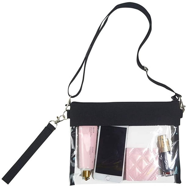 Hesignd Clear Crossbody Purse Bag Stadium Approved Clear Tote Bag For Concert Clear