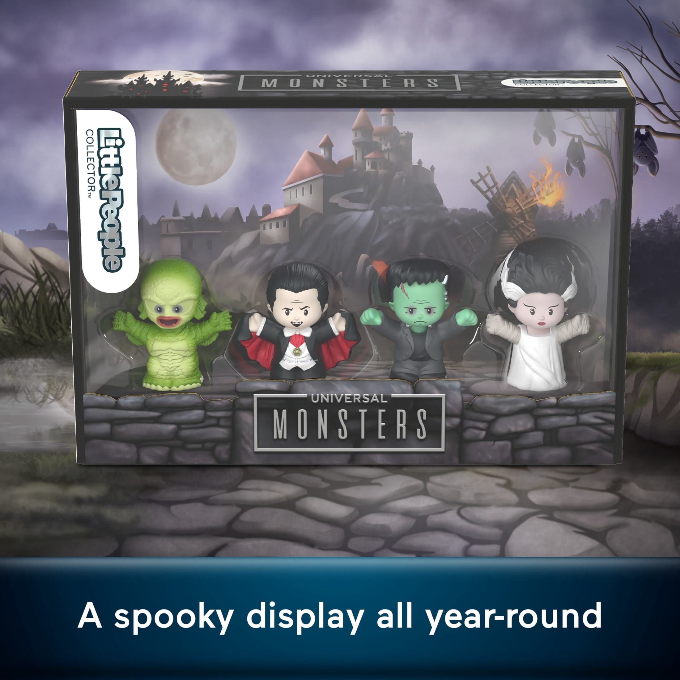 Little People Collector Universal Monsters Special Edition Set for Horror Fans, 4 Figures