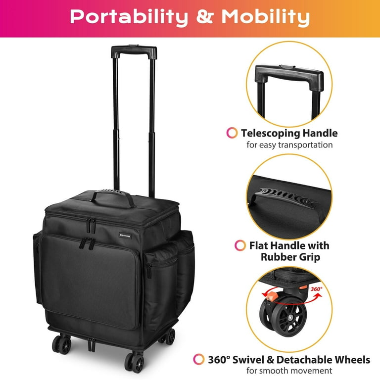 Byootique Soft Rolling Hair Stylist Train Case w/ Hair Tools