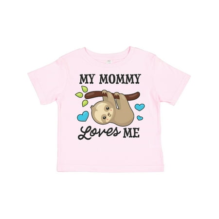 

Inktastic My Mommy Loves Me with Sloth and Hearts Gift Toddler Boy or Toddler Girl T-Shirt
