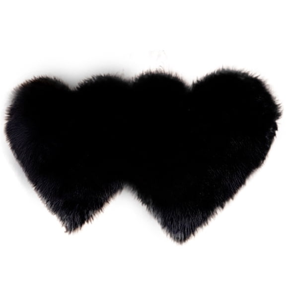 JZROCKER Double Heart Shape Fluffys Rugs Fuzzy Faux Wool Carpets Sofa Cushions Living Room