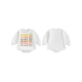 thumbnail image 3 of Aojekbee Baby Girls Boys Sweatshirts Rompers Birthday Clothes Letter Print Long Sleeve Toddler Fall Bodysuits, 3 of 10