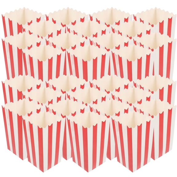 CIMAXIC Disposable Popcorn Containers Stylish and Easy Assembly for Parties 25Pcs