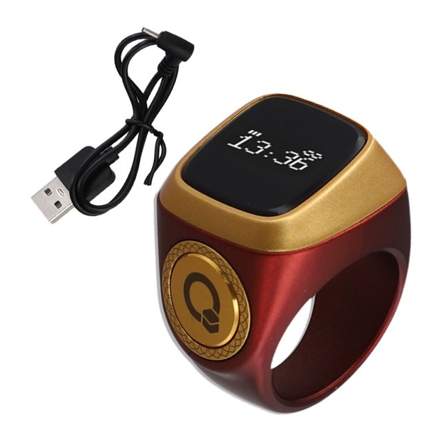 Anillo IQibla Smart Zikr: contador digital impermeable y recordatorio de vibración