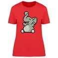 thumbnail image 1 of Happy Elephant Pixel Art Tee Women's -Image by Shutterstock, 1 of 1