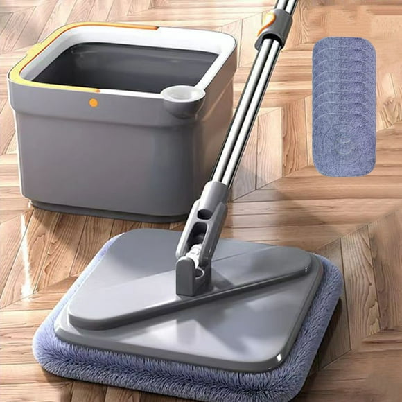 Cameland Household Cleaning Supplies Spin Mop M16, Self Wash Spin Mop M16, Spin Mop And Bucket With Wringer Set,Spin Mop For Floor Cleaning, Spin Mop Separate Clean And Dirty Water, Wet And Dry Use