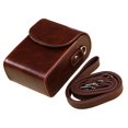 thumbnail image 3 of Estuche para cámara de cuero sintético, moderno, impermeable, profesional, a prueba de golpes, pequeño Café, 3 of 9