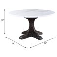 thumbnail image 5 of Acme Furniture Rectangular Marble Top Dining Table, WhiteWeathered Espresso, 5 of 5
