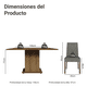 thumbnail image 3 of Juego de Comedor con Mesa de Madera y 8 Sillas Leila Madesa Marrón, 3 of 13