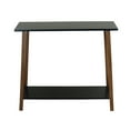 thumbnail image 4 of Eccostyle 2-Tier Solid Bamboo Frame Console Table - Caramel & Black, 4 of 7