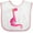 White and Pink, variant on Inktastic Cute Pink Dinosaur Girls Baby Bib