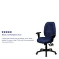 thumbnail image 5 of High Back Navy Fabric Ergonomic Swivel Office Chair with Adjustable Arms, 5 of 12