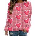 thumbnail image 1 of Chandail à Capuchon Décontracté à Manches Longues Raglan Imprimé pour Femmes pour la Saint-Valentin, 1 of 1