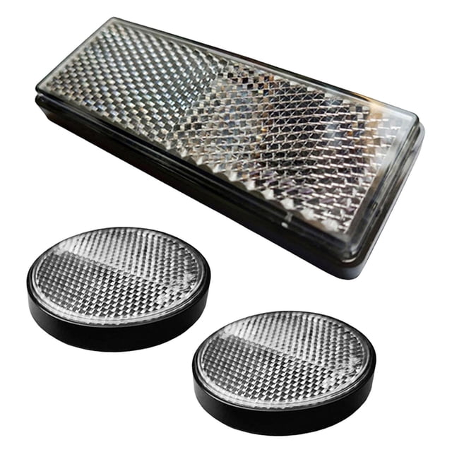 Pegatinas reflectantes de 3 piezas para coches, camiones y motocicletas - Tiras reflectantes blanco