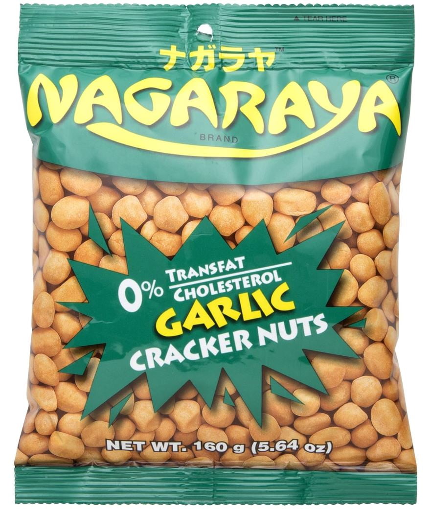 Nagaraya, Cracker Nuts, Variety Pack, Hot & Spicy, BBQ, Adobo, and Garlic (4 Bags Total, 640g total) with Silicon Pouch