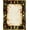 Black Gold Burgundy, Pattern 3, variant on ODIKA 2'x3' Washable Accent Rug Pet Friendly, Bedside Mat Guitar Music Notes Vintage Rock Distressed Grunge Hip Border for Bedroom, Nursery, RV