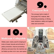 INTBUYING Commercial Dough Sheeter Electric Reversible Pastry Machine 400mm