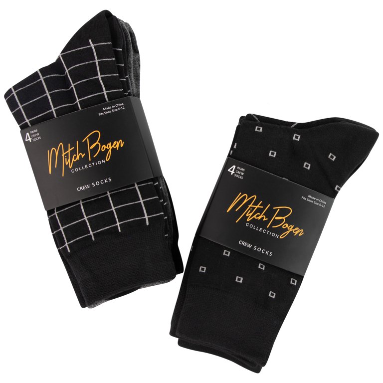 Mitch Bogen Mens Dress Business Crew Socks Bamboo Moisture Wicking Non Sweat Odor Resistant 8 Pack - Walmart.com Mitch Bogen Mens Dress Business Crew Socks Bamboo Moisture Wicking Non Sweat Odor Resistant 8 Pack - Walmart.com