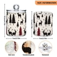 thumbnail image 5 of Yayeee 2 Pack Qtip Holder Bathroom Cotton Swab Canister with Lid Clear Dispenser Set, Christmas Plaid Forest, 5 of 6